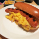 Churrasco hot dog ja mangosalsa