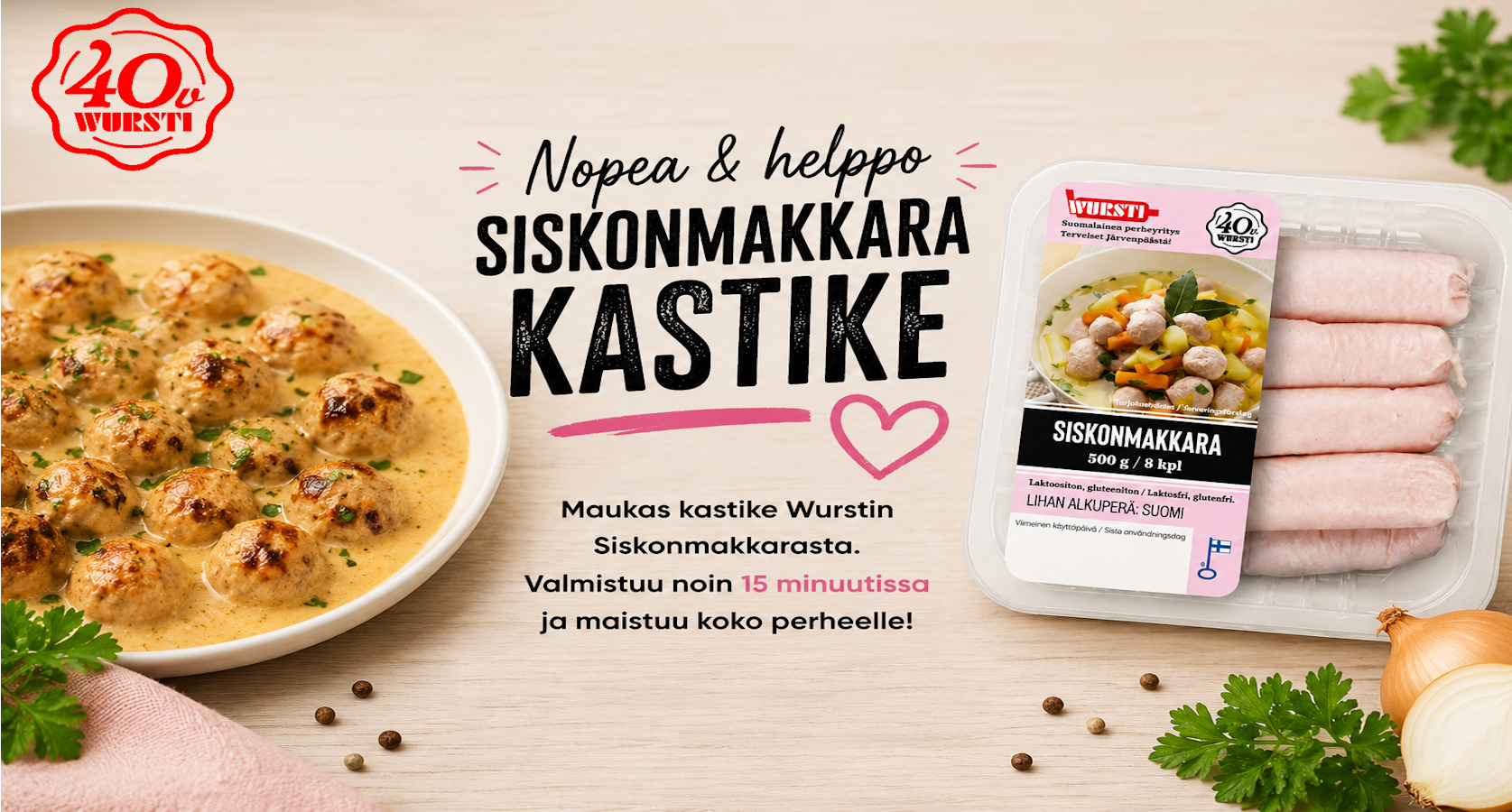 siskonmakkara-kastike-wursti banneri